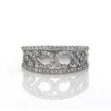 Ladies Wide Swirl Diamnd Ring